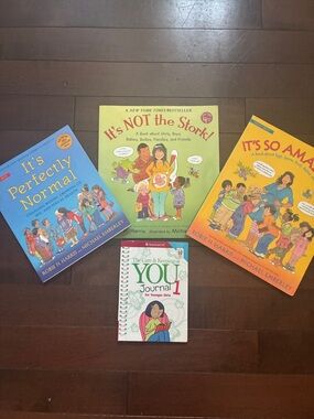 Four books: It’s Perfectly Normal, It’s not the stork and It’s so Amazing.